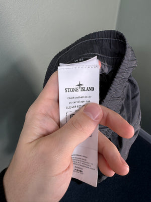 Stone Island Charcoal RE-T Nylon Metal Cargo Bottoms