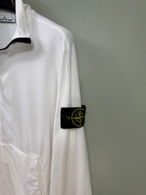 Stone Island White Zipped Jumper