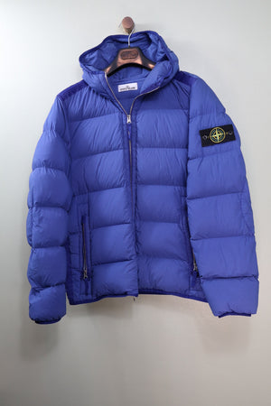Stone Island Blue Seamless Tunnel TC Down Jacket