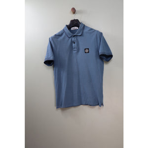 Stone Island Blue Slim Fit Polo