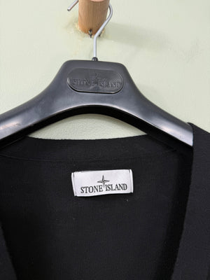 Stone Island Black Cardigan Jumper