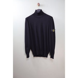 Stone Island Black Mock Neck Knit Jumper