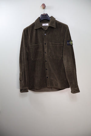 Stone Island Khaki Corduroy Overshirt