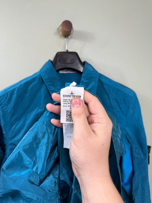 Stone Island Blue Nylon Metal Overshirt