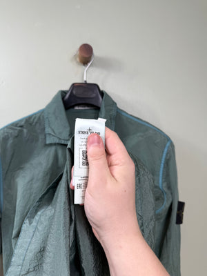 Stone Island Green Nylon Metal Overshirt