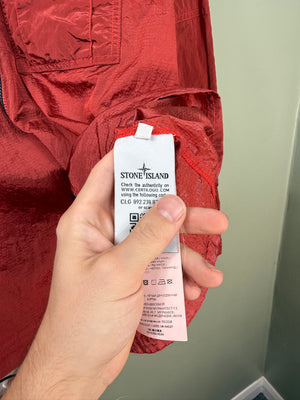 Stone Island Red Nylon Metal Overshirt