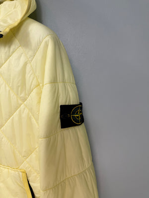 Stone Island Yellow Quilted Micro Yarn Down Jacket