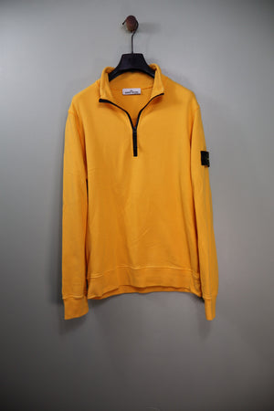 Stone Island Yellow 1/4 Zip Jumper