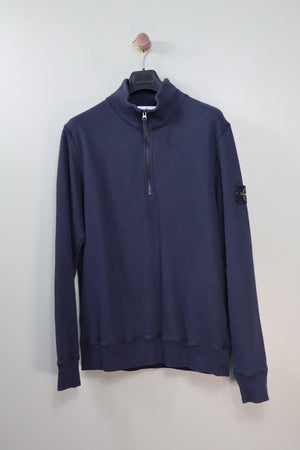 Stone Island Navy 1/4 Zip Jumper