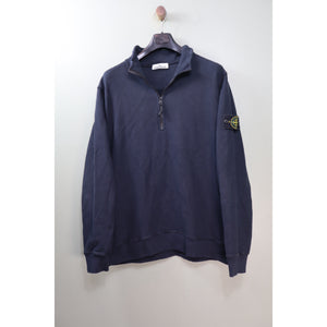 Stone Island Navy 1/4 Zip Jumper