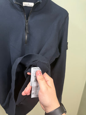 Stone Island Navy 1/4 Zip Jumper