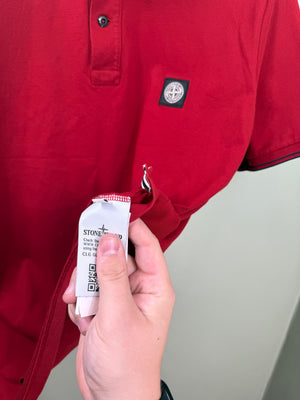 Stone Island Red Slim Fit Polo