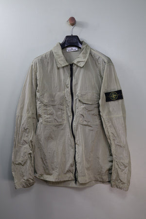 Stone Island Green Nylon Metal Overshirt