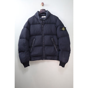 Stone Island Black Organic Feel Tela Down Jacket