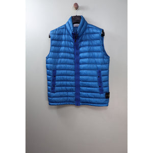 Stone Island Blue Garment Dyed Down Gilet