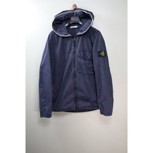 Stone Island Navy Hooded Overshirt