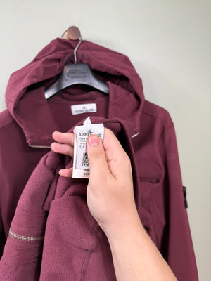 Stone Island Burgundy Soft Shell Jacket