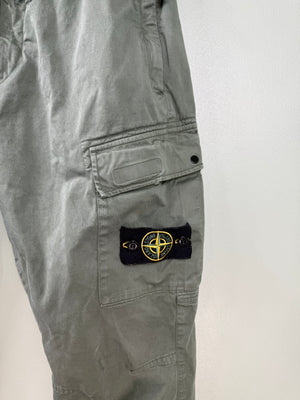 Stone Island Khaki RE-T Cargo Bottoms