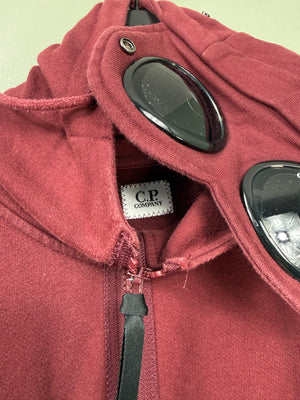 C.P. Company Burgundy Goggle Hoodie