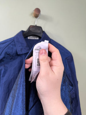 Stone Island Blue Nylon Metal Overshirt
