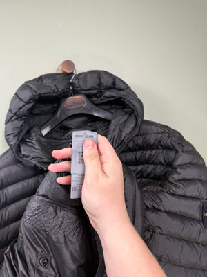 Stone Island Black Loom Woven Down Jacket