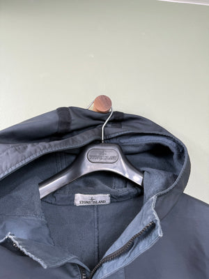 Stone Island Navy Felpa Diagonale Gommata Smock