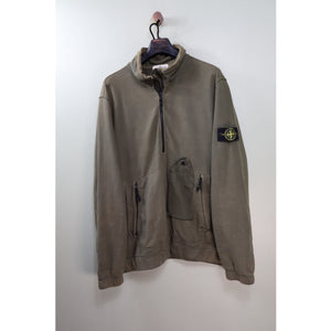 Stone Island Khaki 1/4 Zip Jumper