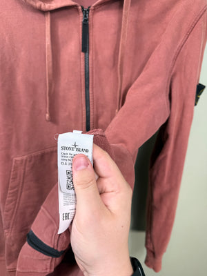 Stone Island Burnt Orange Zipped Hoodie