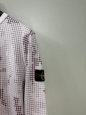 Stone Island Beige Grid Camo Jumper