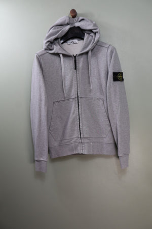 Stone Island Grey Zipped Hoodie