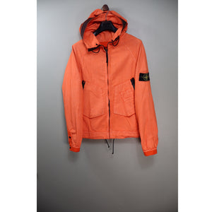 Stone Island Orange Cotton Tela Jacket