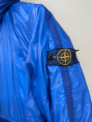 Stone Island Blue Mesh Goose Down Jacket