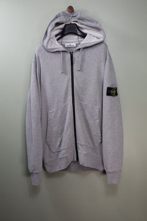 Stone Island Grey Zipped Hoodie