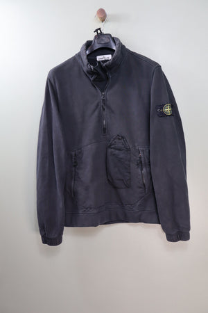 Stone Island Black 1/4 Zip Jumper