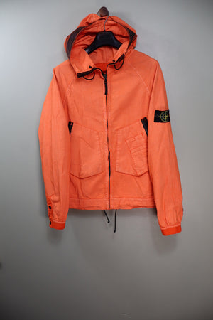 Stone Island Orange Cotton Tela Jacket