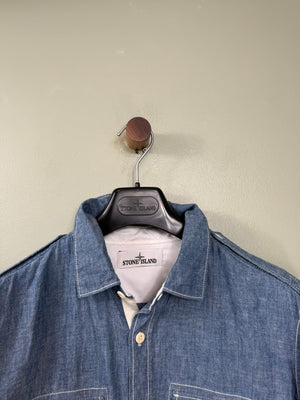 Stone Island Blue Denim Shirt