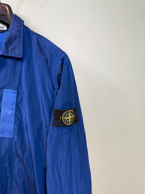 Stone Island Blue Nylon Metal Overshirt