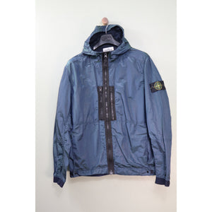 Stone Island Green And Blue Nylon Metal Weft Watro Jacket