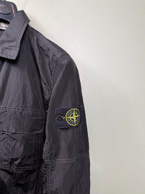 Stone Island Black Nylon Metal Overshirt