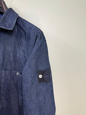 Stone Island Navy Research Denim Overshirt