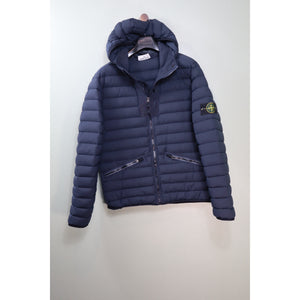 Stone Island Navy Loom Woven Down Jacket