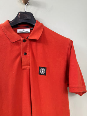 Stone Island Orange Slim Fit Polo