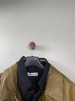 Stone Island Yellow Waxed Ice Parka Jacket