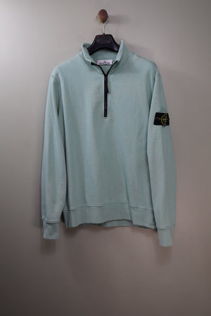 Stone Island Sage Green 1/4 Zip Jumper