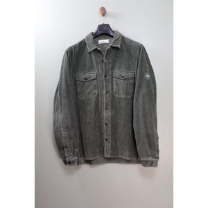 Stone Island Green Corduroy Overshirt