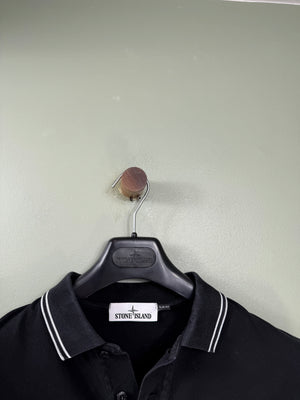 Stone Island Black Slim Fit Polo