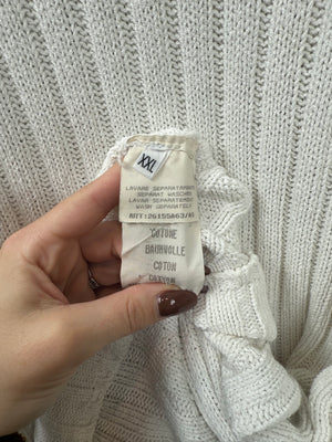 Stone Island White Knit Jumper
