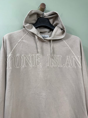 Stone Island Beige Spellout Hoodie
