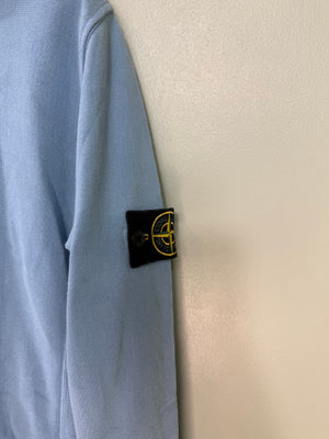 Stone Island Blue 1/4 Button Jumper