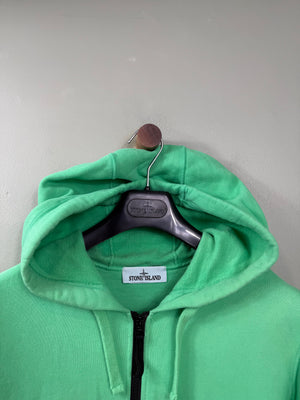 Stone Island Green Zipped Hoodie